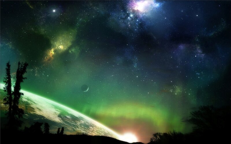 Aurora over a distant planet