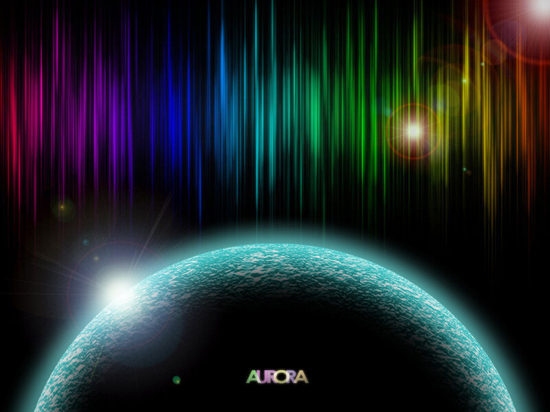 Aurora over a planet