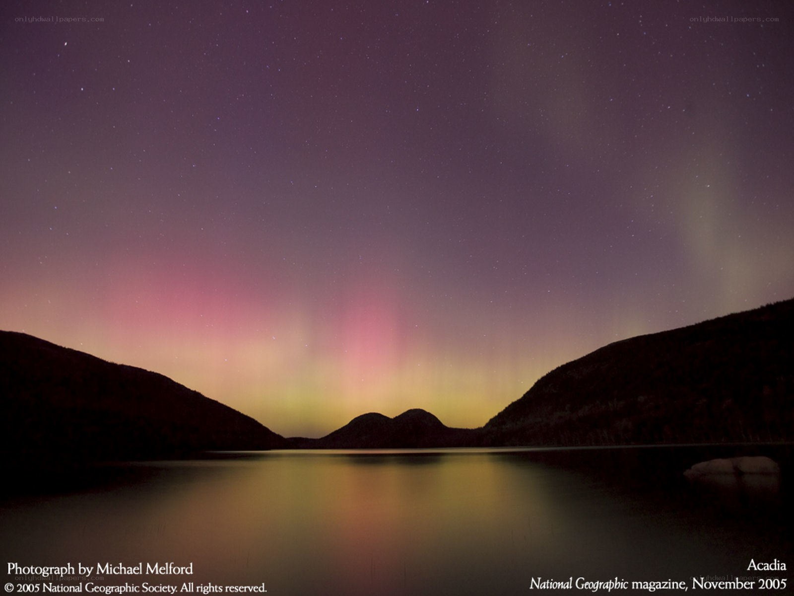 Aurora over Acadia