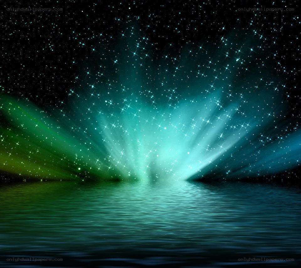 aurora over calm water