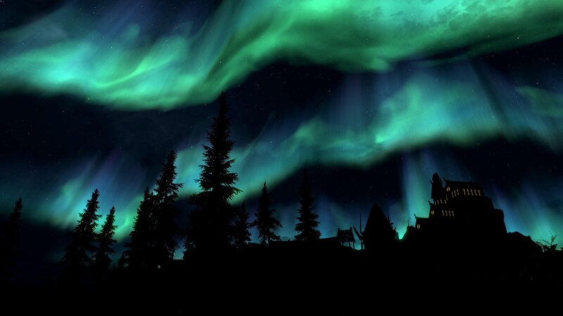 Aurora over Castle