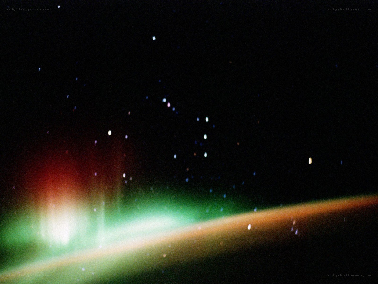 Aurora over Earth's horizon