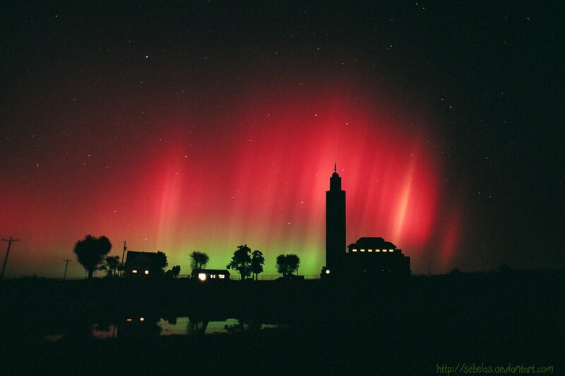 Aurora over Mosque