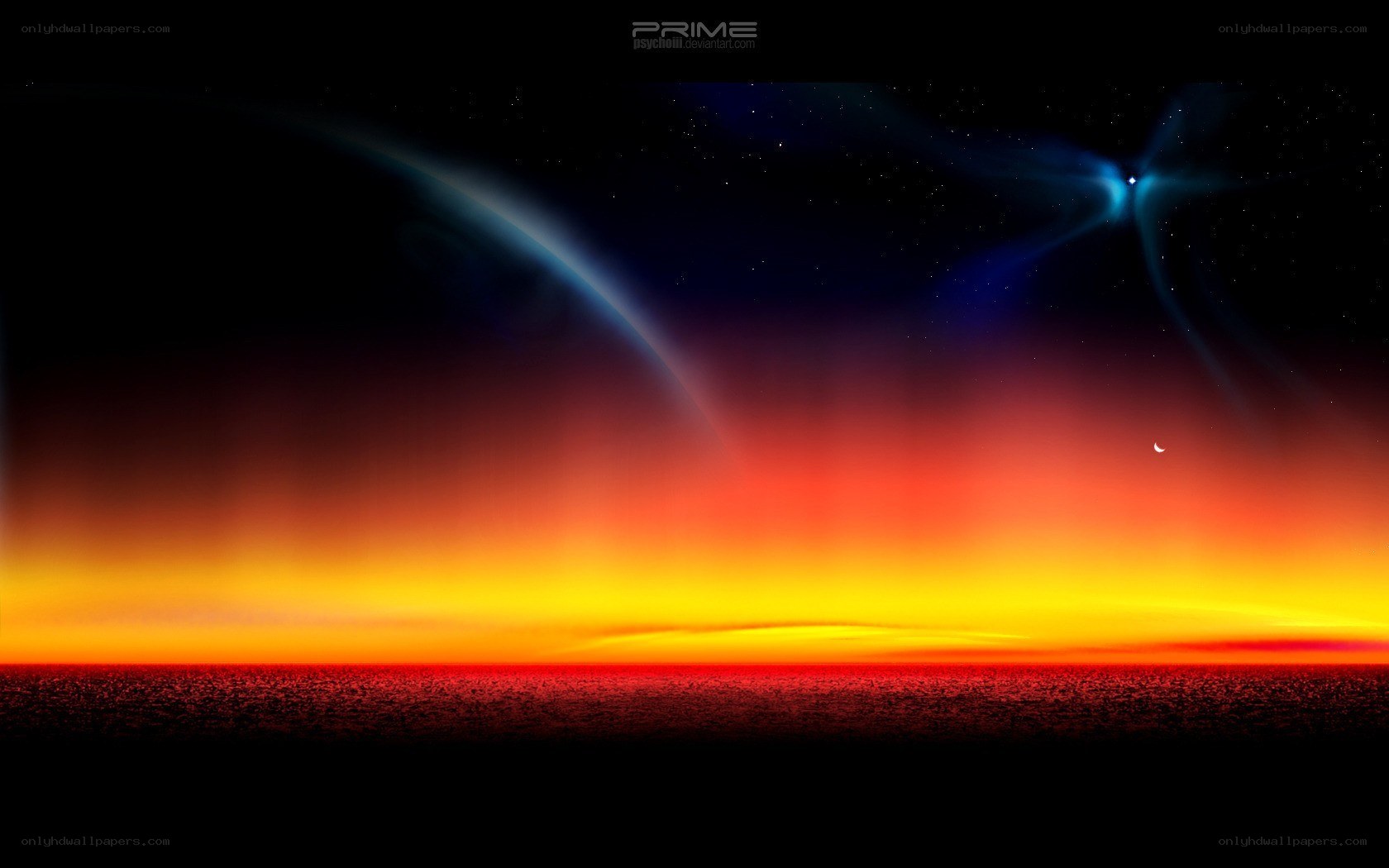 aurora over the sea