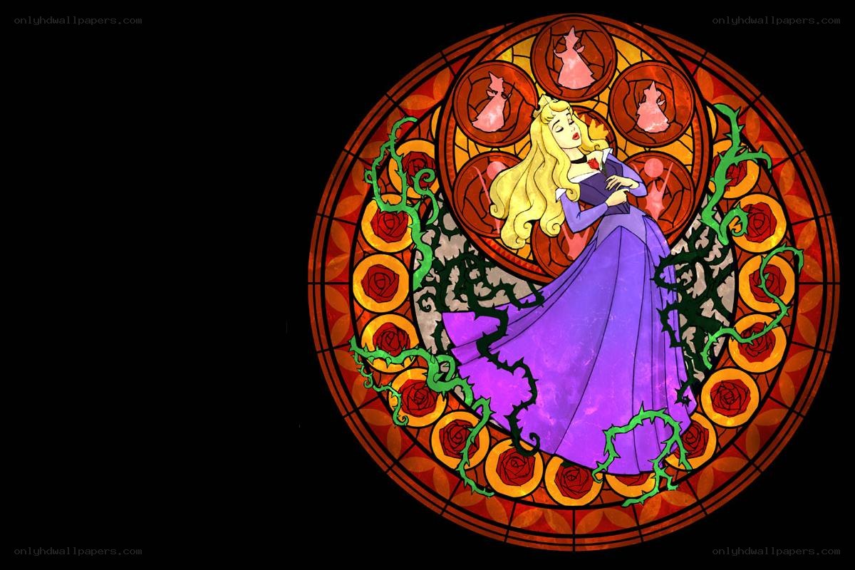 Aurora stained glass window
