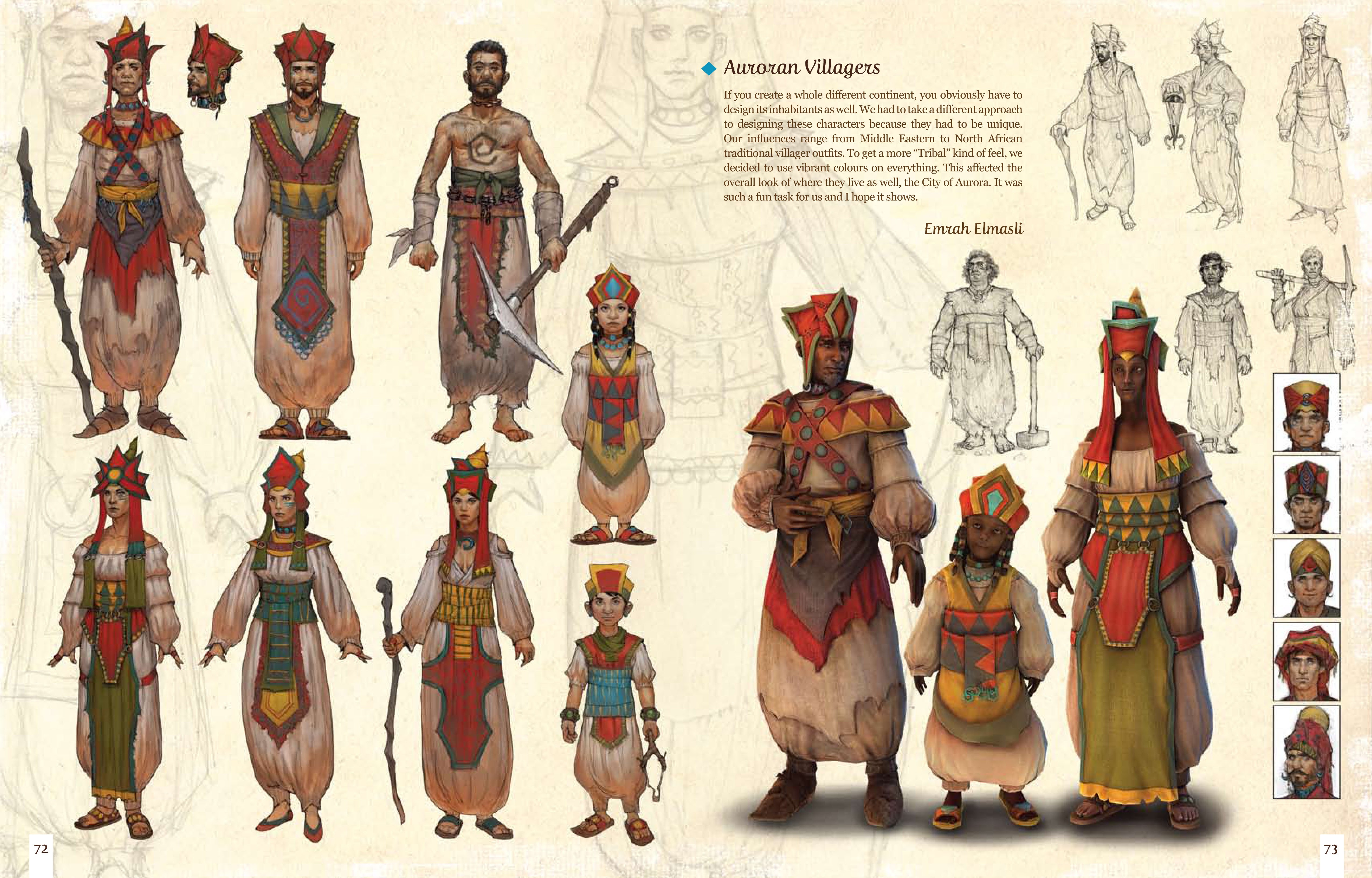 Auroran Villagers Character Design