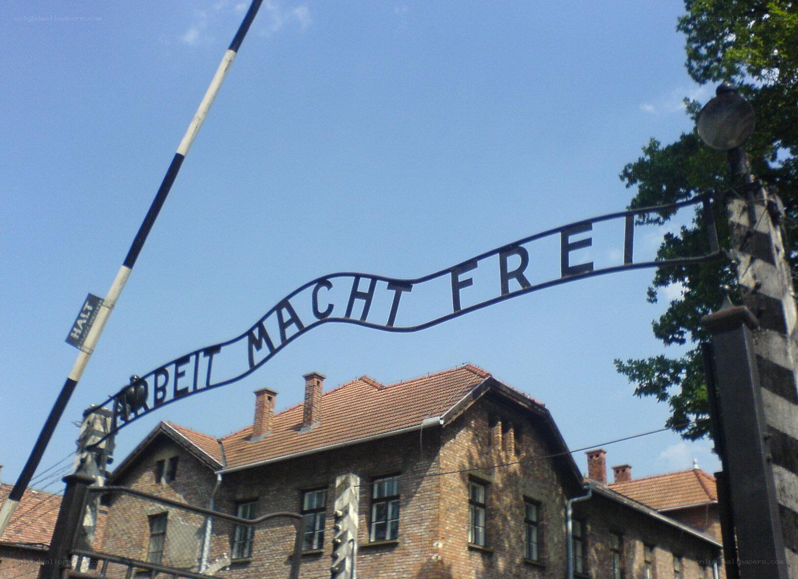 Auschwitz concentration camp entrance