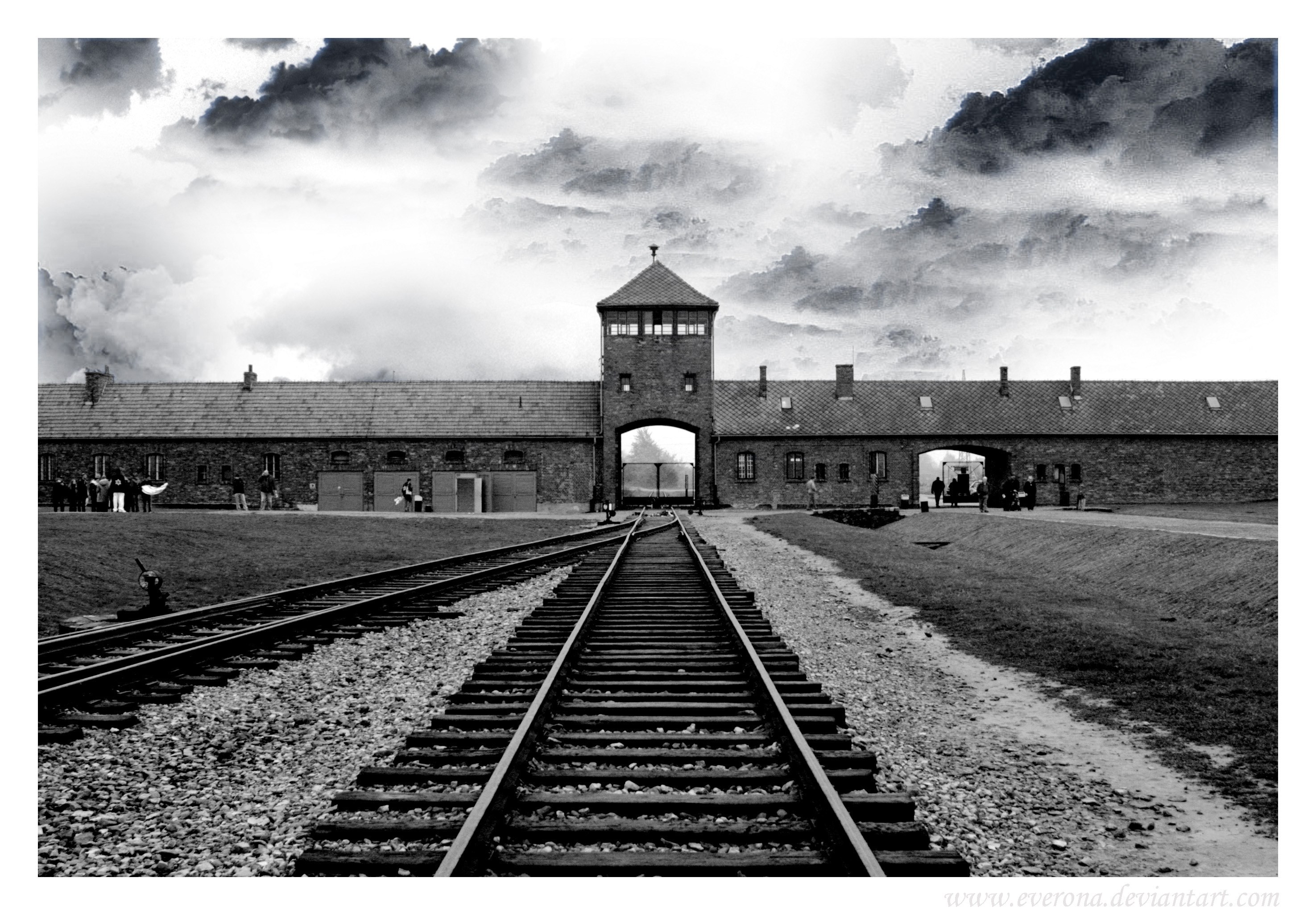 Auschwitz concentration camp entrance