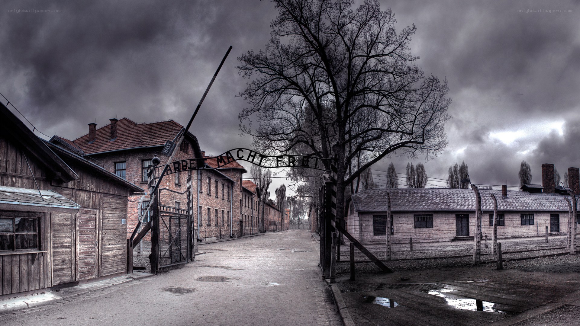 Auschwitz concentration camp entrance
