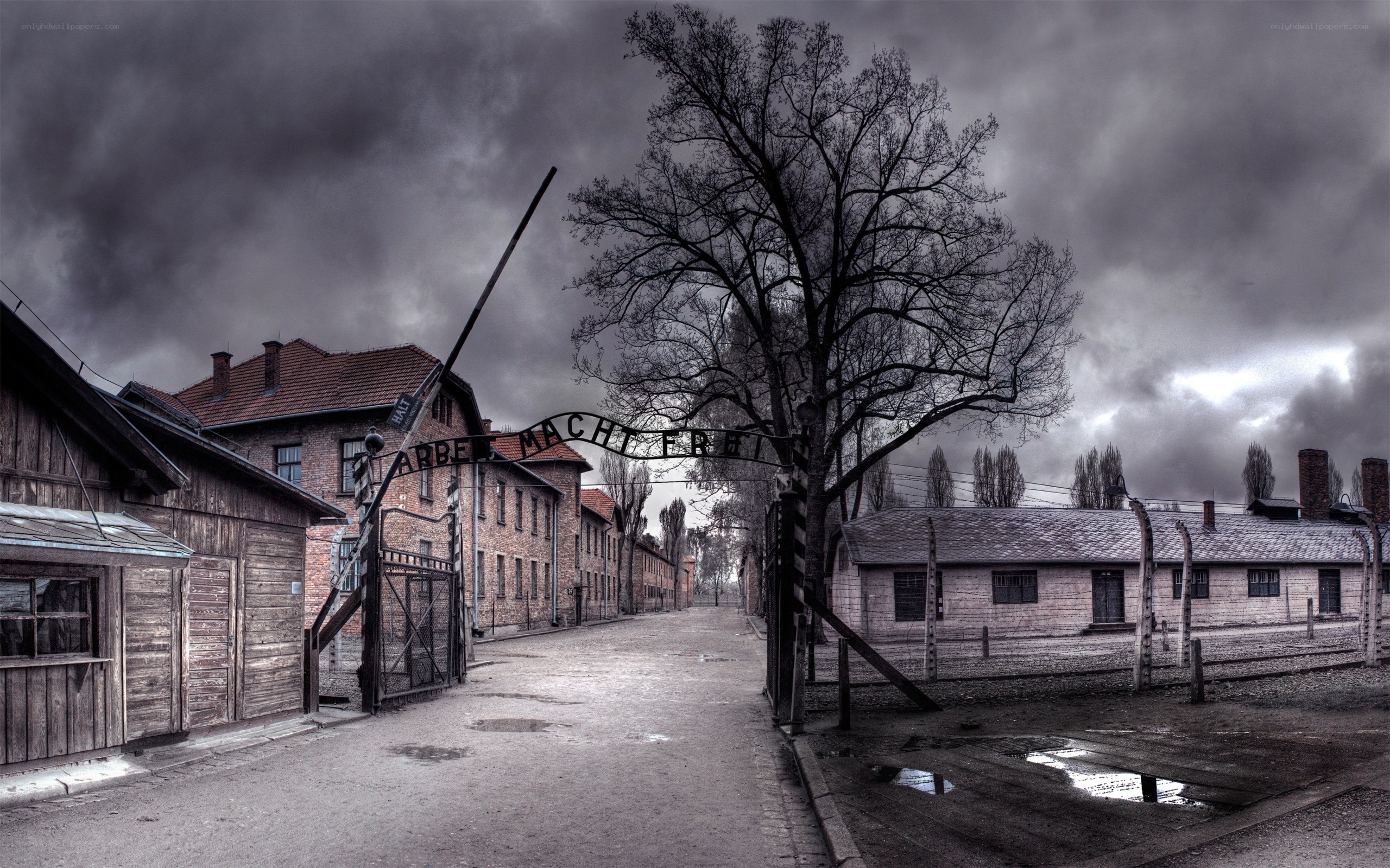 Auschwitz concentration camp entrance