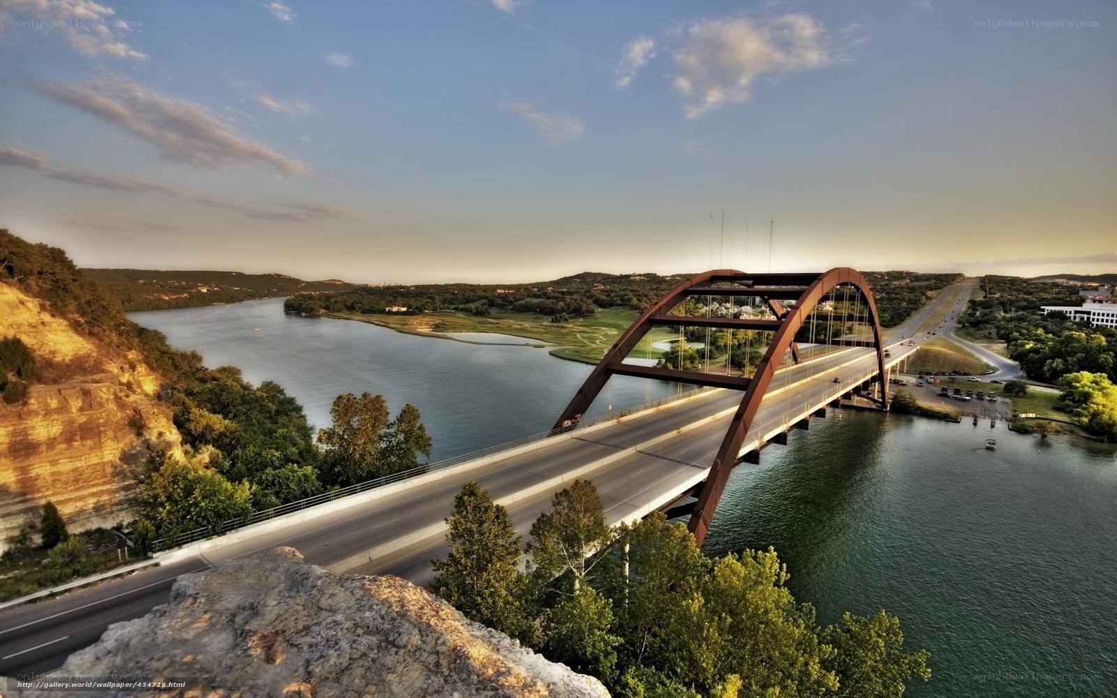 Austin bridge over river