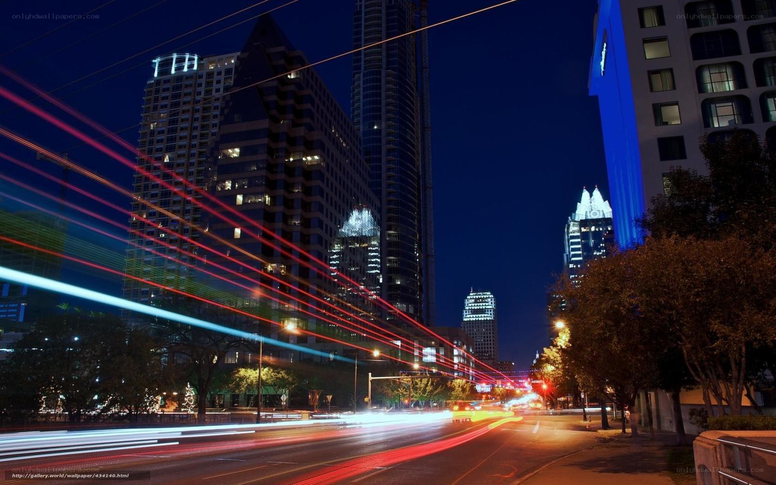 Austin city lights at night