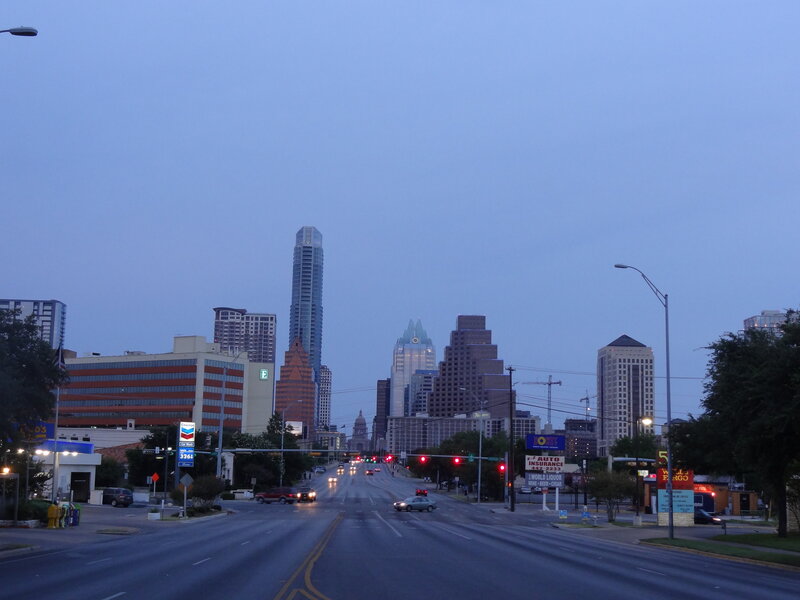 Austin Skyline at Dusk — Blue, Calm