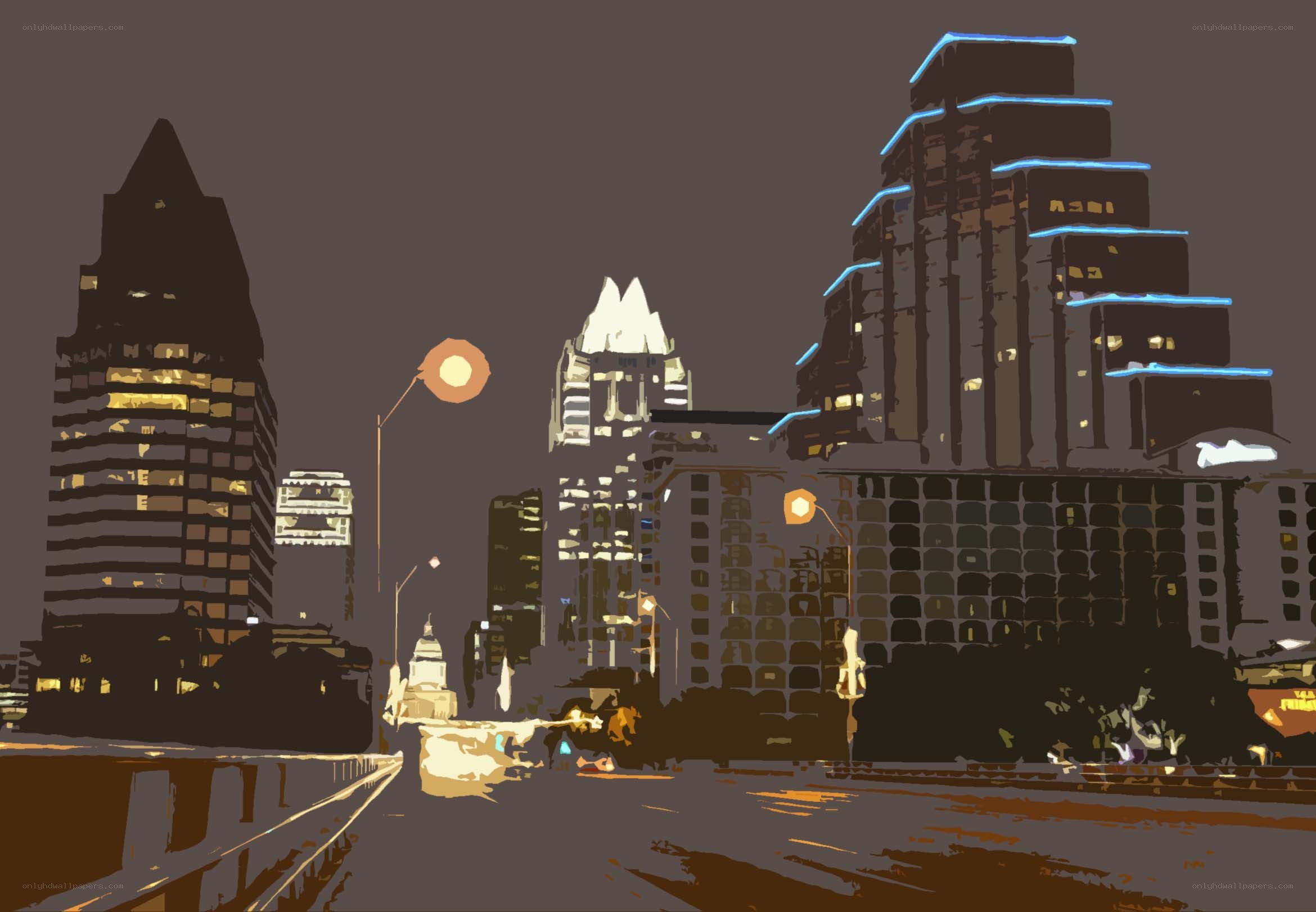 Austin skyline at night