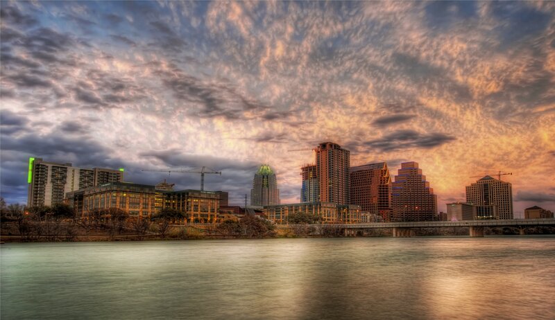 Austin skyline at sunset