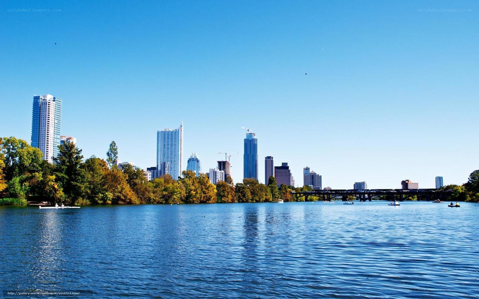 Austin skyline from the lake