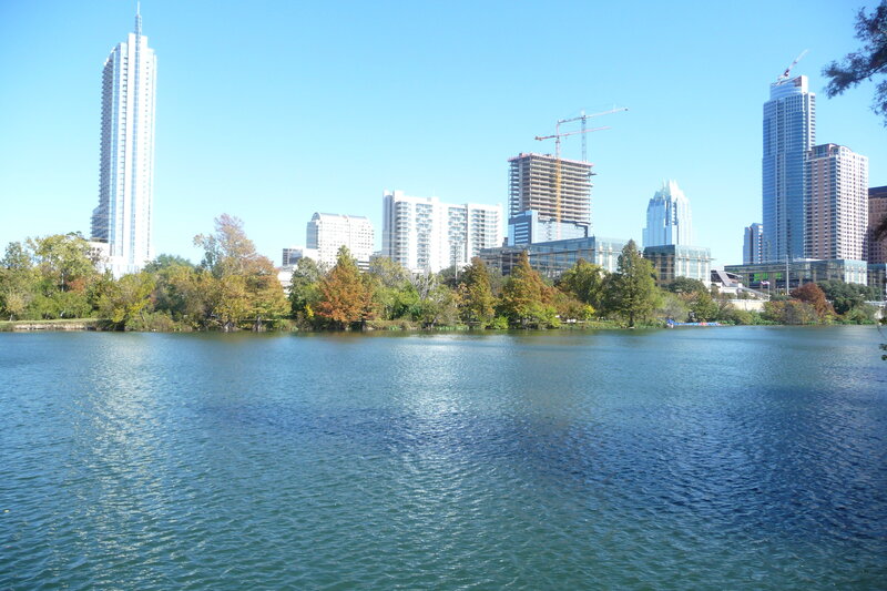 Austin skyline from the lake