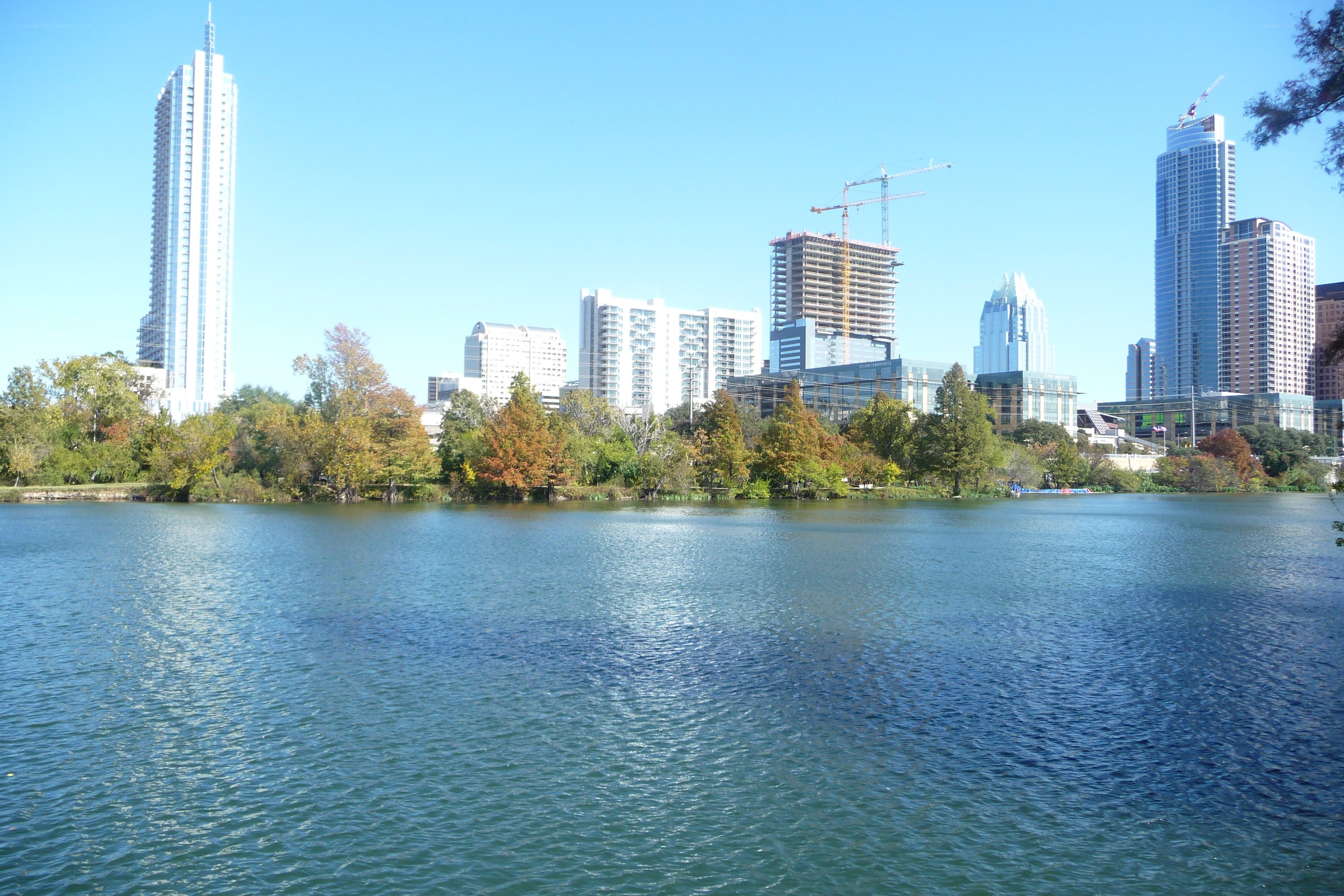 Austin skyline from the lake