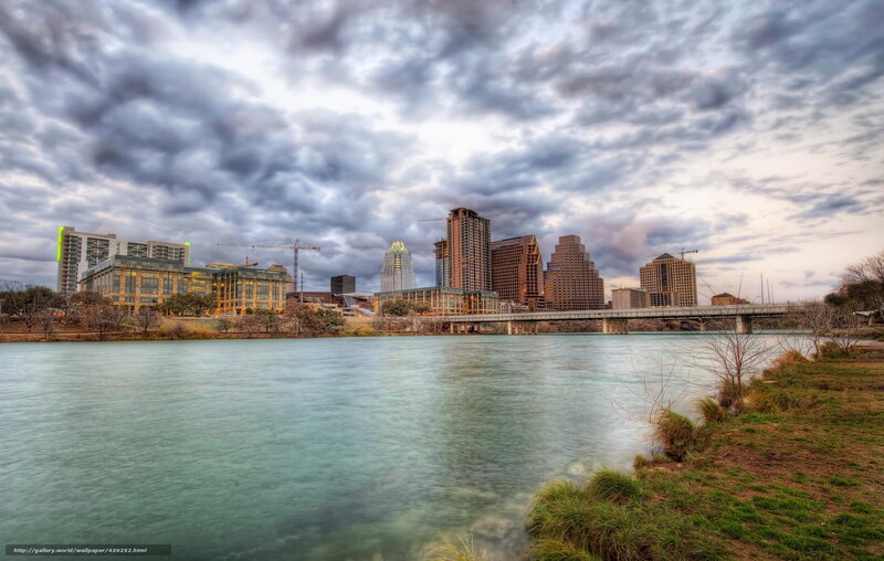 Austin skyline over river