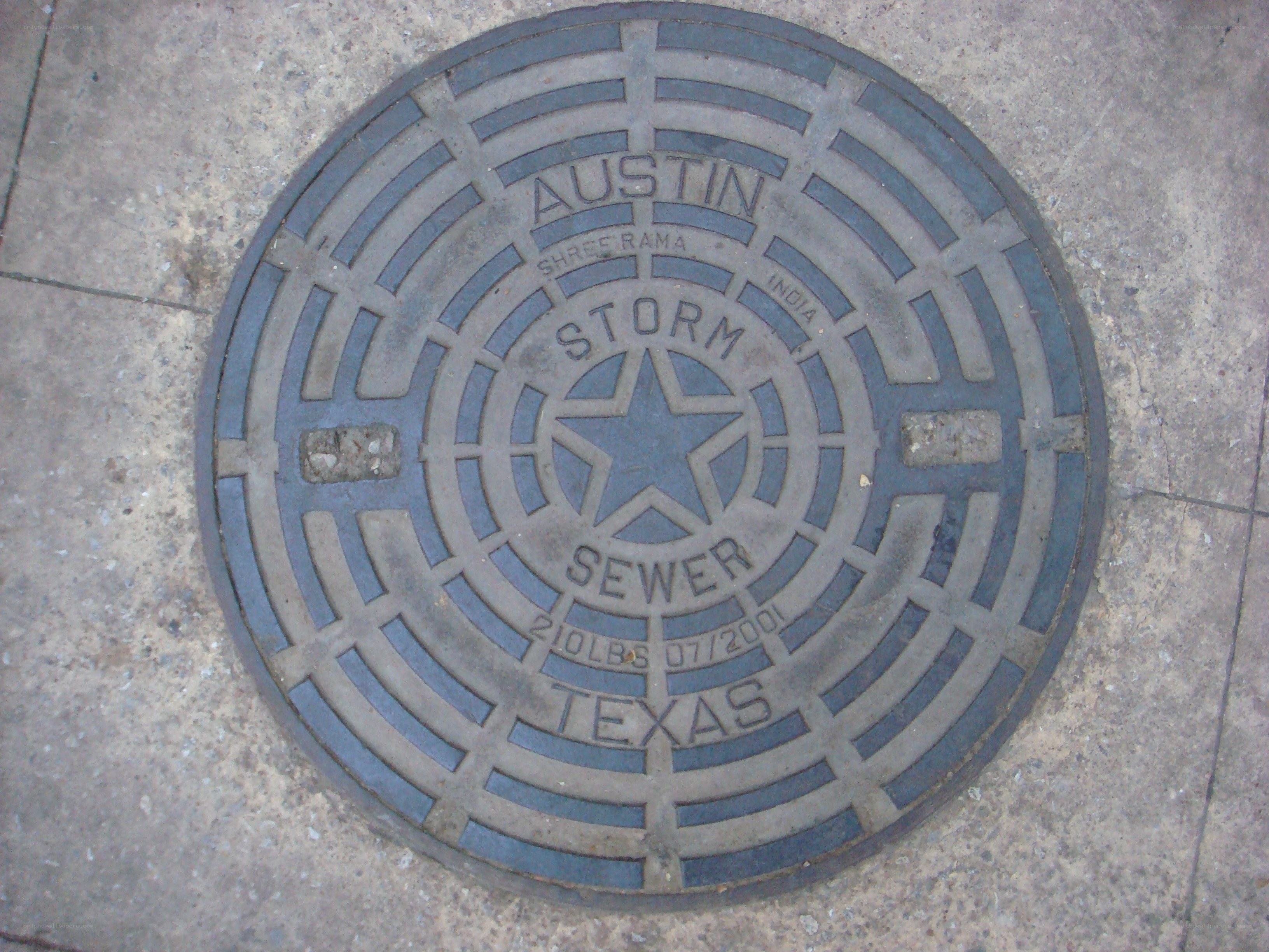 Austin storm sewer manhole cover