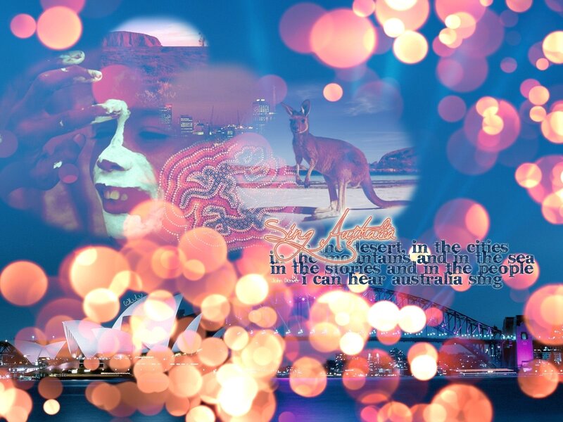 Australia collage artwork