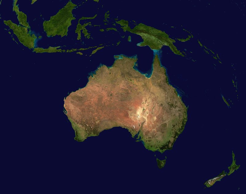 Australia from Space — Blue