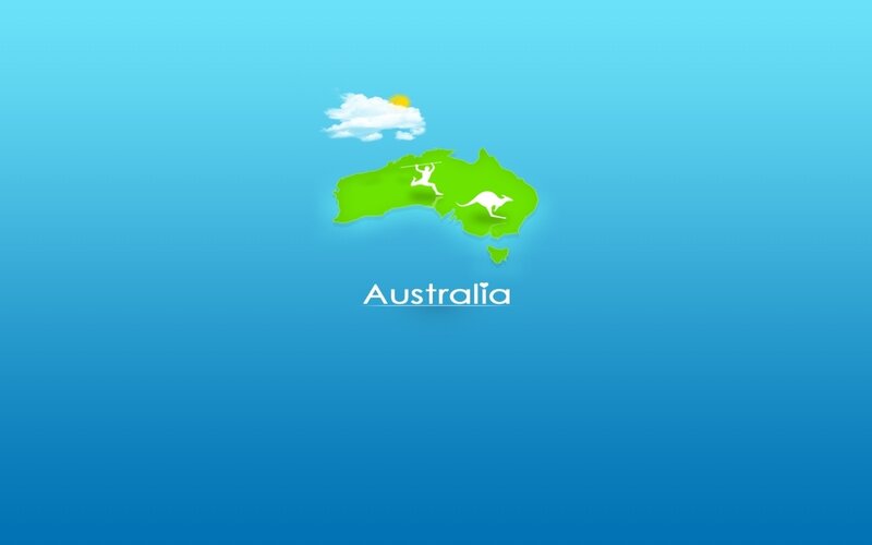 Australia map illustration