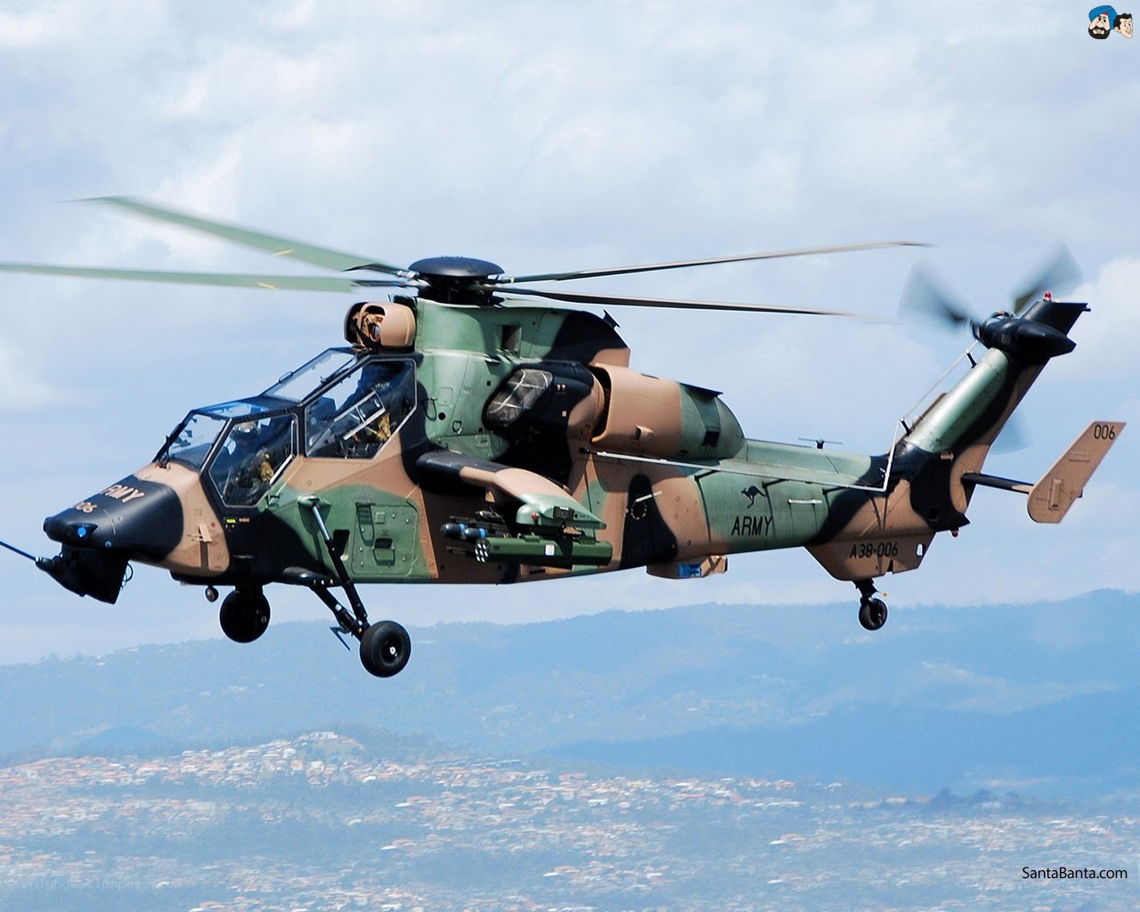Australian Army helicopter in flight