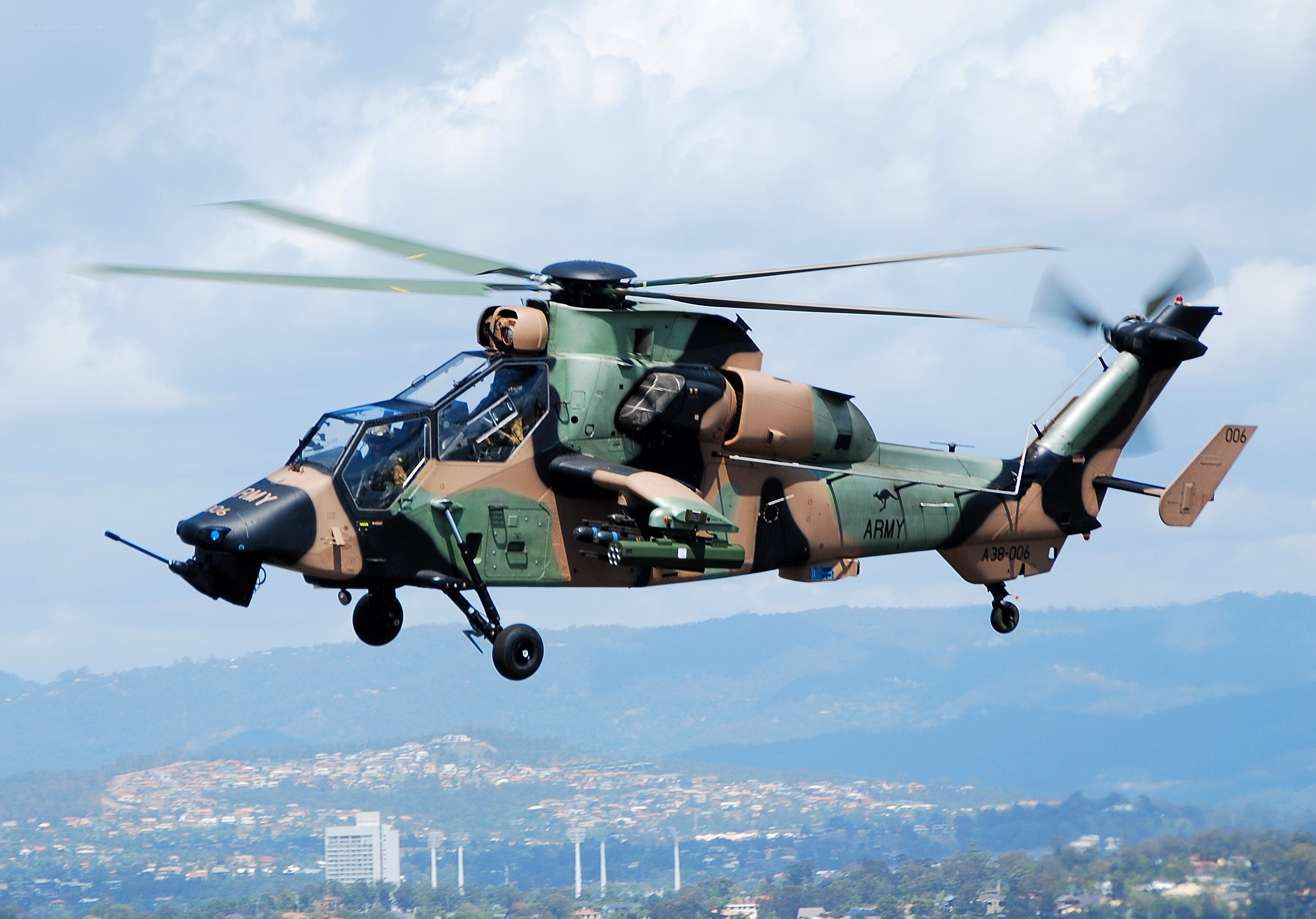Australian Army helicopter in flight