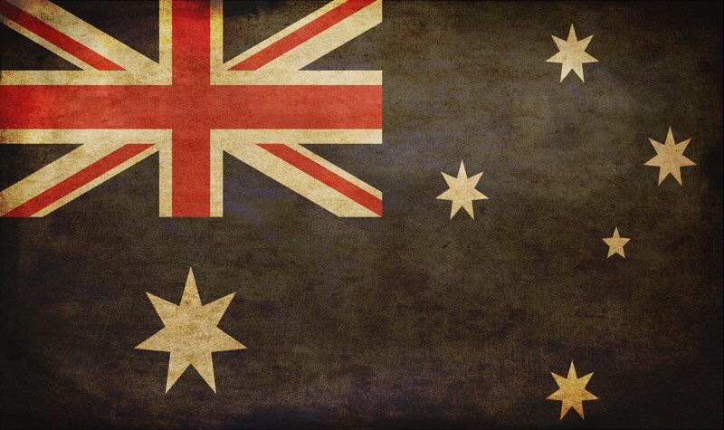 Australian Flag — Black