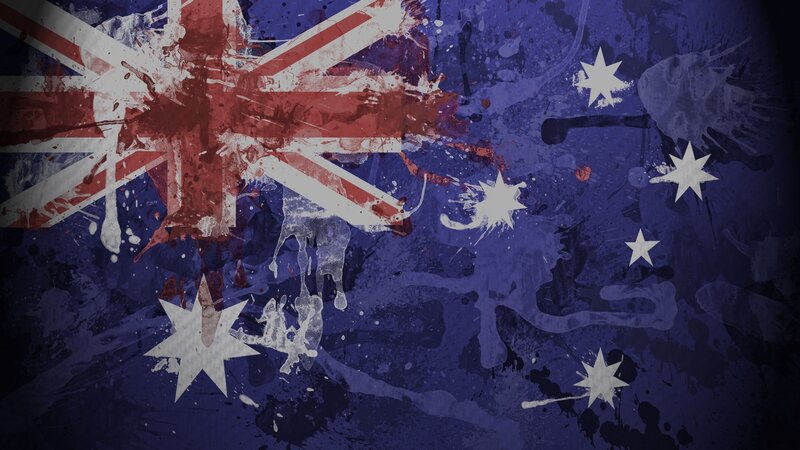 Australian Flag — Blue, Graffiti