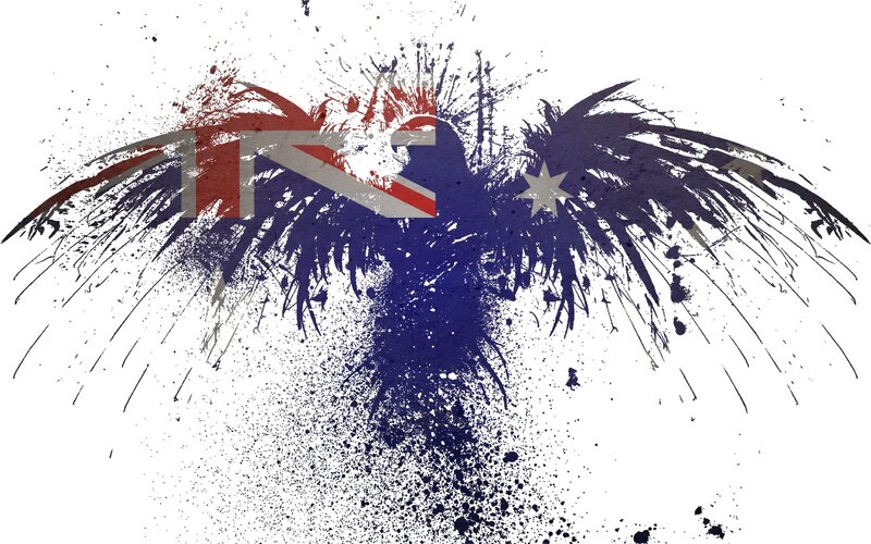 Australian flag eagle art
