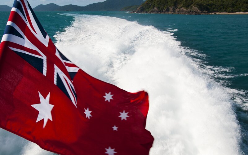 Australian Flag on Boat