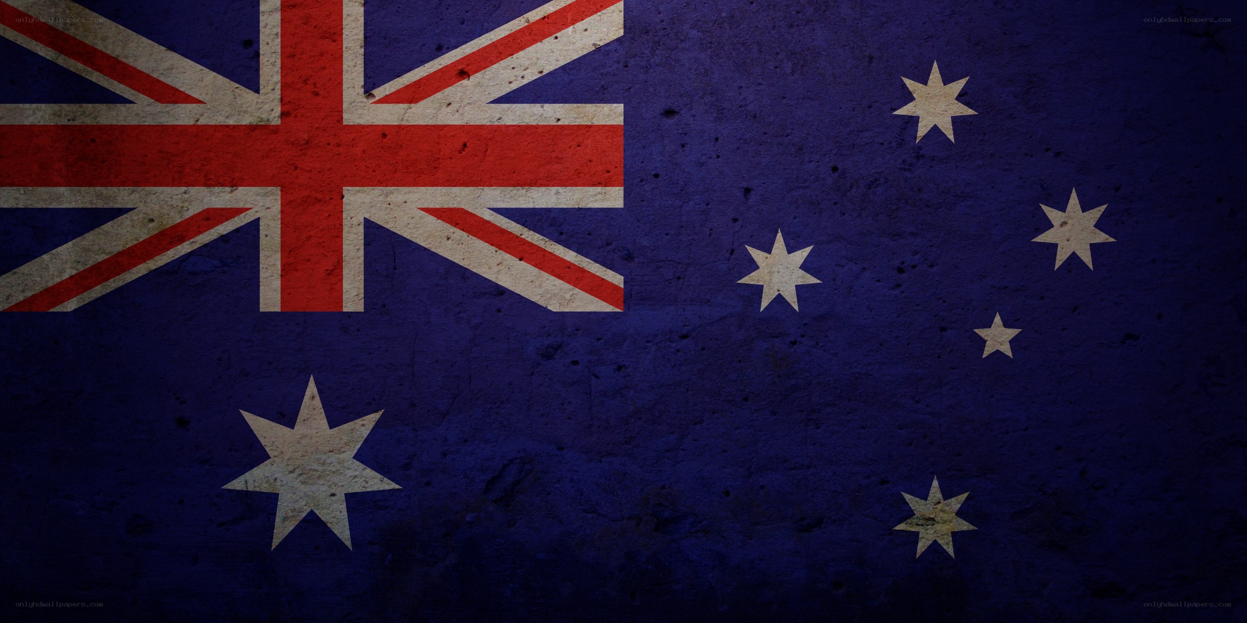Australian flag on textured surface