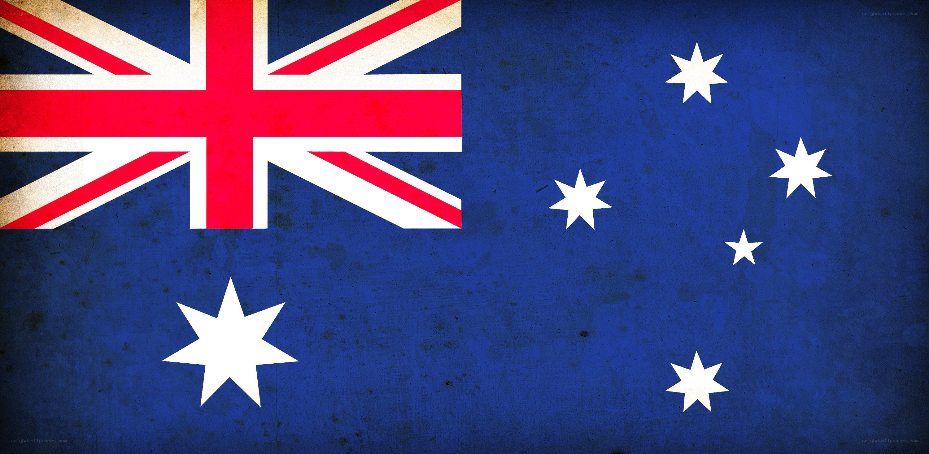 Australian flag with distressed texture