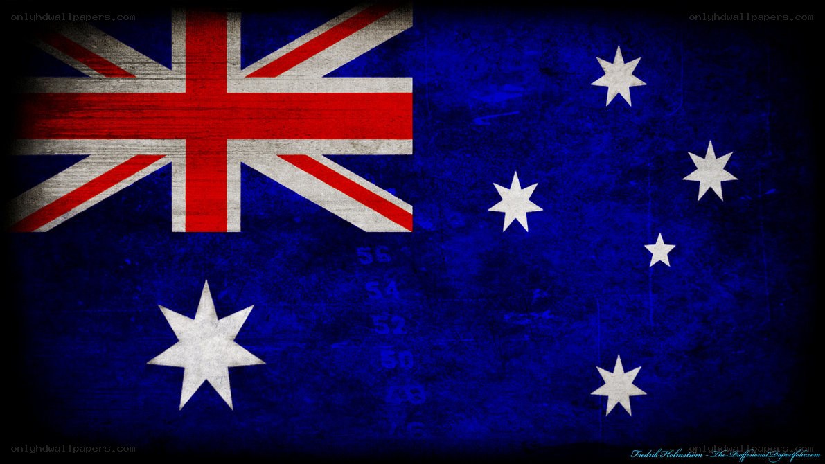 Australian flag with distressed texture