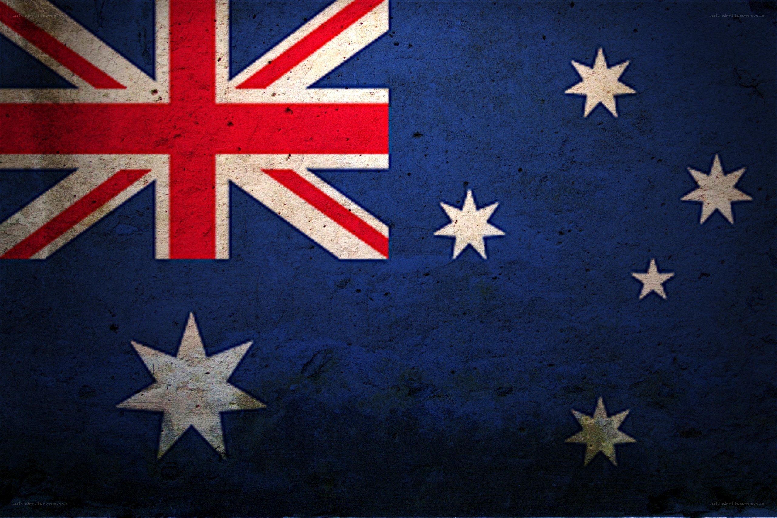 Australian flag with distressed texture