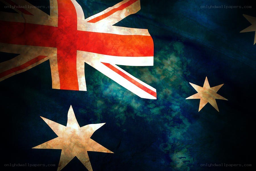 Australian flag with distressed texture