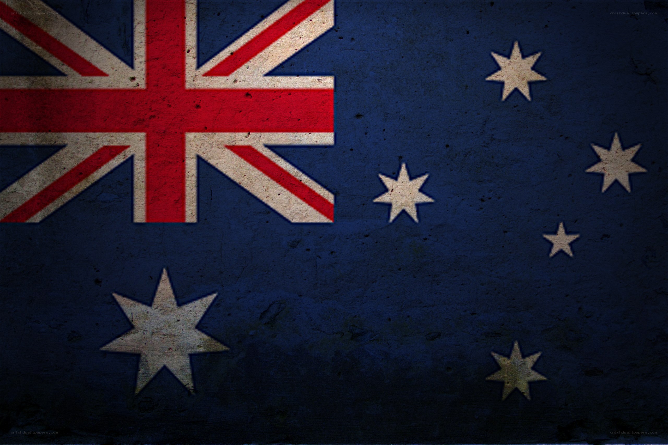 Australian flag with distressed texture