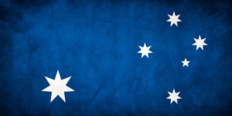 Australian flag with stars