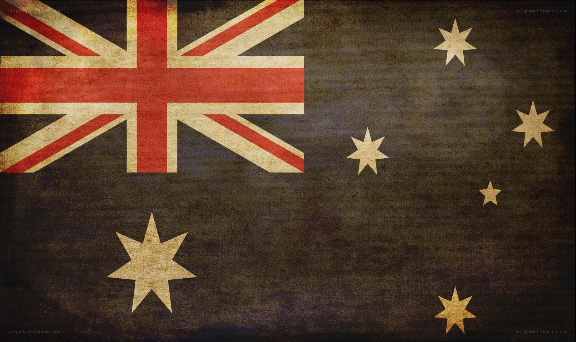 Australian flag with vintage texture