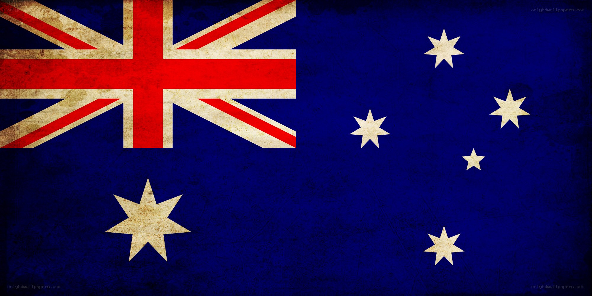 Australian flag with vintage texture