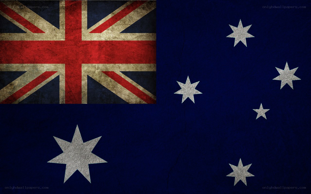 Australian flag with vintage texture