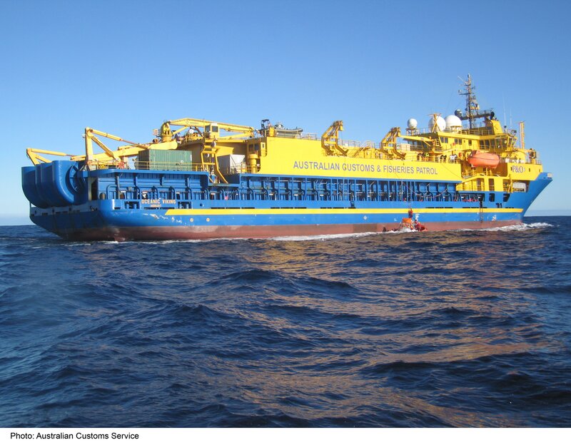 Australian patrol vessel at sea