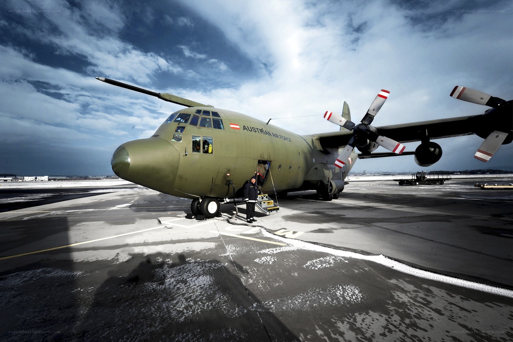Austrian Air Force C-130 on tarmac