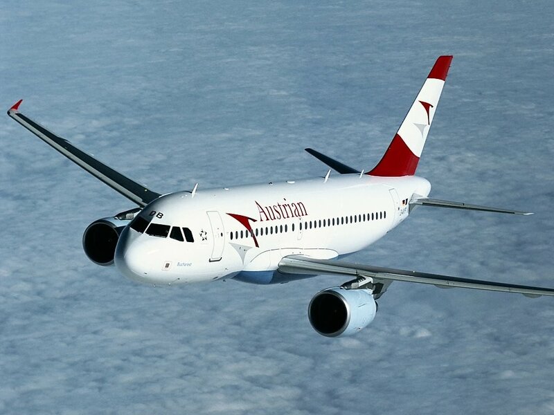 Austrian Airlines aircraft in flight