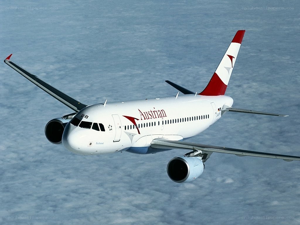 Austrian Airlines aircraft in flight