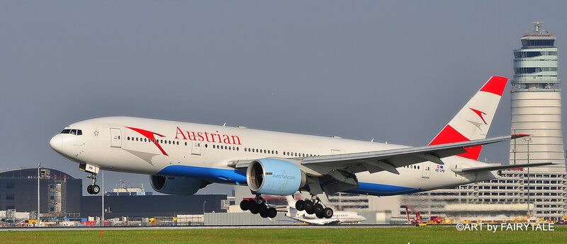 Austrian Airlines Plane — White, Calm, Afternoon