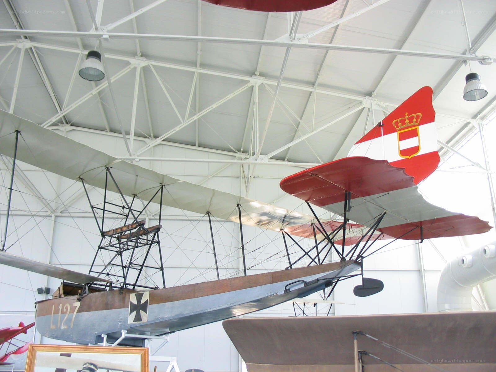 Austrian biplane in a museum