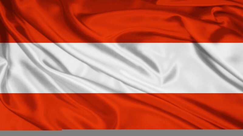 Austrian flag waving